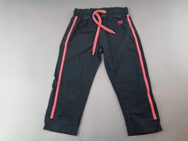 ¾ Sporthose Gr. 140 Mangoon schwarz mit pinken Streifen