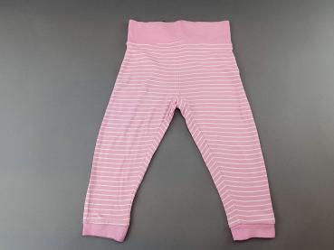 Bequemhose Gr. 86/92 rosa mit weißen Streifen