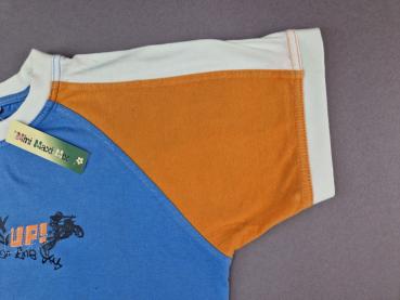 T-Shirt Gr. 146 Kidz only blau/orange/weiß Aufdruck vorne