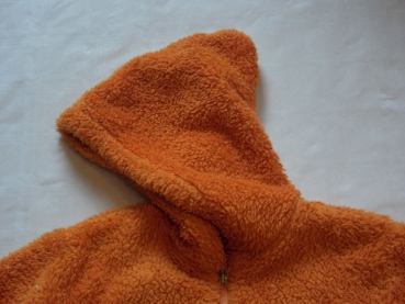 Kuschelfleecejacke Gr. 128 Jako-o orange mit Zipfelkaputze