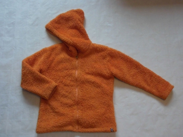 Kuschelfleecejacke Gr. 128 Jako-o orange mit Zipfelkaputze