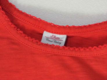 T-shirt Gr. 116/122 s.Oliver rot mit Kultmotiv und Strasssteinchen