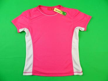 T-Shirt Gr. 122 manguun Sport rosa/weiß