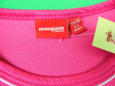 T-Shirt Gr. 122 manguun Sport rosa/weiß