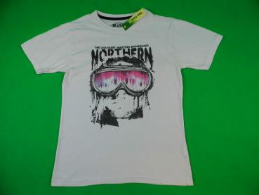 T-Shirt Gr. 146/152 Rebel weiß Snowboarder