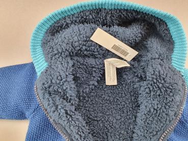 Kuscheljacke Gr. 68/74 C&A blau/dunkelblau gestrickt