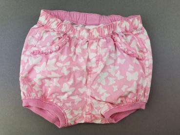 kurze Pumphose Gr. 62 H&M rosa mit weißen Schmetterlingen