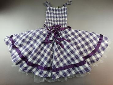 festliches Kleid Gr. 158 G.O.L. Girls lila/weiß kariert Satinband gesmoked Tüll-Unterkleid