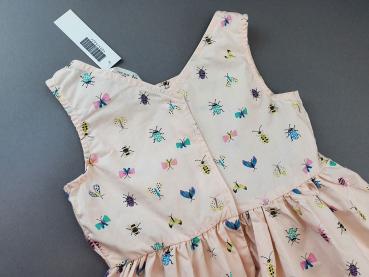 Sommerkleidchen Gr. 98 H&M rosa mit Käfern und Schmetterlingen