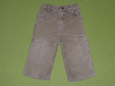 Cordhose Gr. 74/80 hellbraun mit fetzigen Taschen