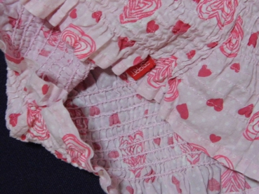 Sommerbluse Gr. 92/98 Esprit rosa mit Herzen gekrascht