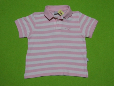 Poloshirt Gr. 98 KangaROOS rosa/weiß kurzarm Blockstreifen