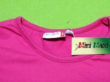 T-Shirt Gr. 80/86 NKD pink mit Wellensaum einfarbig