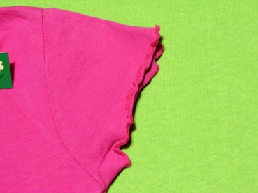 T-Shirt Gr. 80/86 NKD pink mit Wellensaum einfarbig