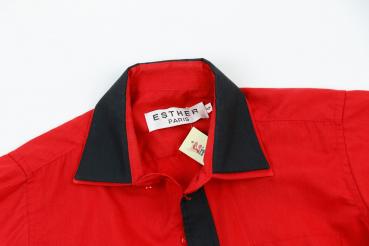 Langarmhemd Gr. 122 in rot/schwarz – schick