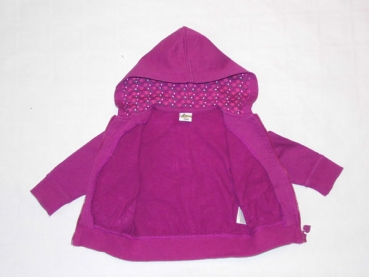 Sweatjacke Gr. 68/74 Papagino lila mit Kaputze