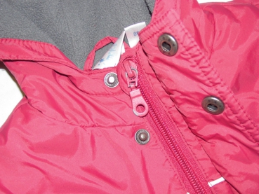 Anorak Gr. 74/80 Aldi rot/grau fleecegefüttert