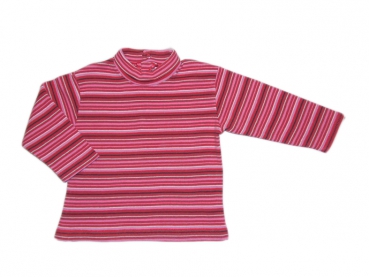 Ringelshirt Gr. 74 Berti pink rot mit Rollkragen