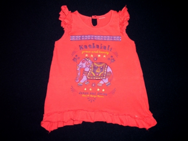 Achselshirt Gr. 86/92 rot mit Zirkuselefant und Flügelärmeln