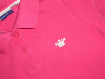 Poloshirt Gr. 86/92 pink mit kleiner Krone