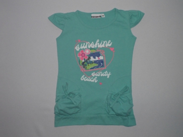 T-Shirt Gr. 110/116 Stop+go mintgrün Sunshine beach