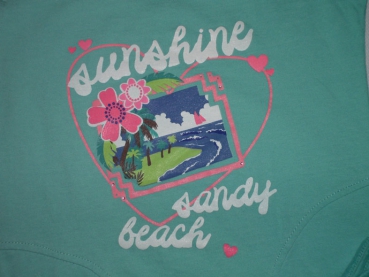 T-Shirt Gr. 110/116 Stop+go mintgrün Sunshine beach