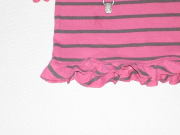 Ringelshirt Gr. 104 Topolino pink mit Hosenträgern und Pailetten