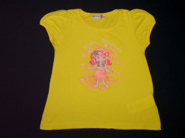 T-Shirt Gr. 92/98 Berti gelb mit Glitzergirly