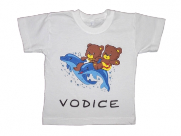 T-Shirt Gr. 80/86 weiß mit Delfinen und Bärchen Vodice