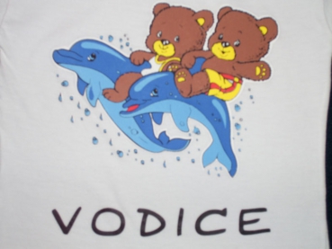 T-Shirt Gr. 80/86 weiß mit Delfinen und Bärchen Vodice