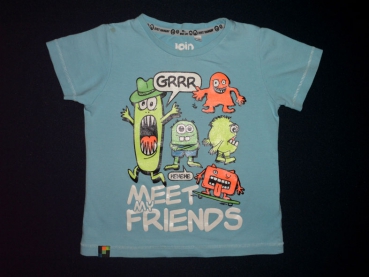 T-Shirt Gr. 98/104 C&A blau – Meet my friends