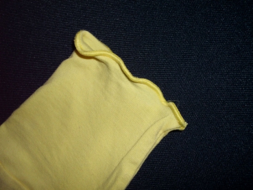 Stretchshirt Gr. 110 Jacky Junior cremegelb mit blauem Aufdruck