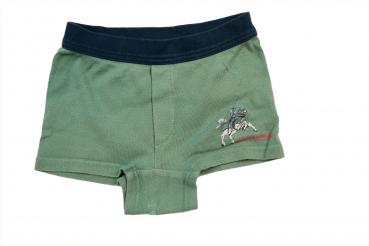 Boxershort Gr. 122 Schiesser oliv/dunkelblau Ritter