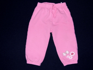 Sweathose Gr. 74 rosa mit kleinem Aufdruck