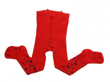 Strumpfhose Gr. 74 Mexx rot mit Blumen