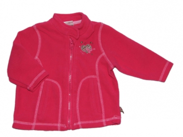 Fleecejacke Gr. 62 pink mit Herzchen