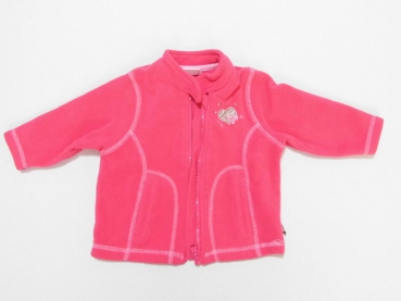 Fleecejacke Gr. 62 pink mit Herzchen