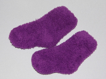 Kuschelfleecesocken 13cm  Gr. 21-23 lila * Zwillinge „