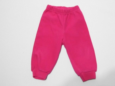 Fleecehose Gr. 74 pink mit Bündchen