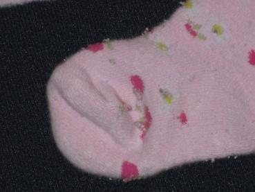 Socken 11cm Gr. 18-19 rosa Blümchen