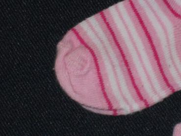 Ringelsocken 10cm Gr. 16-18 rosa