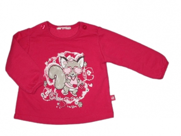 Sweatshirt Gr. 68 pink mit Glitzer und Fuchs