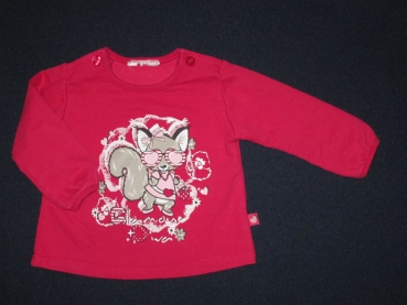 Sweatshirt Gr. 68 pink mit Glitzer und Fuchs