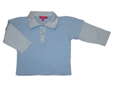 Poloshirt Gr. 68/74 Gianna Mae hellblau langarm