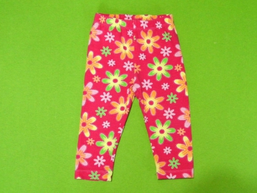 Leggins Gr. 74 NKD pink mit großen Blumen