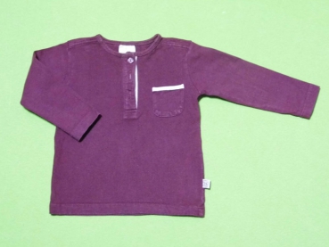 Stretchshirt Gr. 74/80 bordeaux mit Tasche