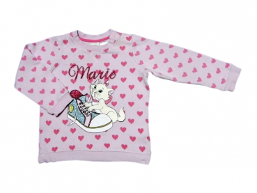 Sweatshirt Gr. 86 H&M rosa mit Katze und Glitzer