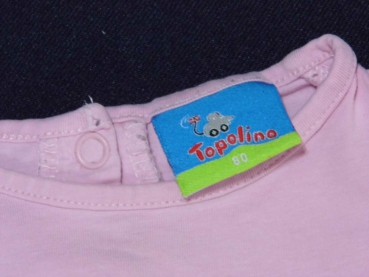 Stretchshirt Gr. 74 Topolino rosa mit Velourpferdchen