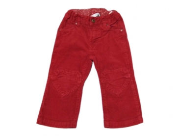 Cordhose Gr. 80 H&M rot mit Herzknien