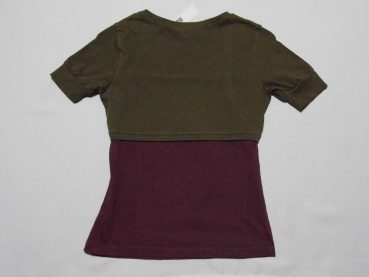 T-Shirt Gr. 140/146 K&L Ruppert bordeaux/oliv Bolero Blumendruck